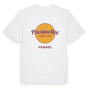 Plusquellec cirkel t-shirt – ekologisk bomull t-shirt från Pinshirt