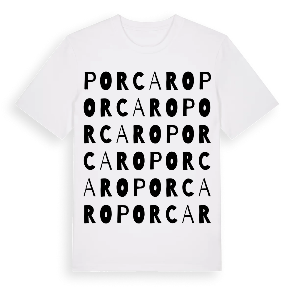 Porcaro ordlek t-shirt – White, i miljö