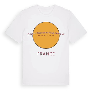 Quartier Bazouges-sous-Hédé VII cirkel t-shirt – ekologisk bomull t-shirt från Pinshirt