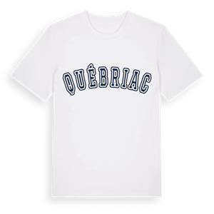 Québriac college t-shirt – ekologisk bomull t-shirt från Pinshirt