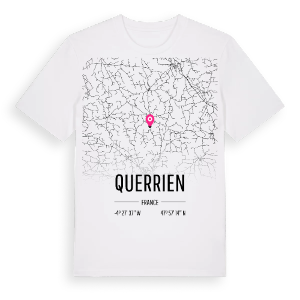 Querrien karta t-shirt – ekologisk bomull t-shirt från Pinshirt