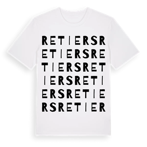Retiers ordlek t-shirt – ekologisk bomull t-shirt från Pinshirt
