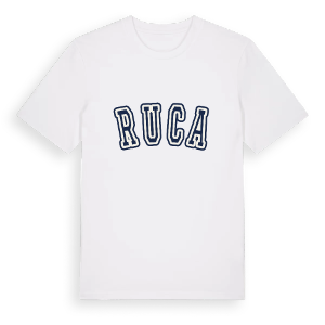 Ruca college t-shirt – ekologisk bomull t-shirt från Pinshirt