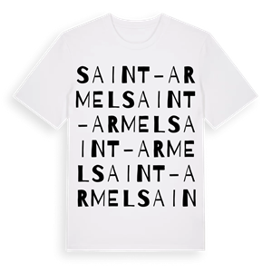 Saint-Armel ordlek t-shirt – ekologisk bomull t-shirt från Pinshirt