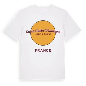 Saint-Aubin-d'Aubigné cirkel t-shirt – ekologisk bomull t-shirt från Pinshirt