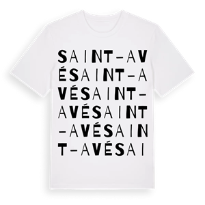 Saint-Avé ordlek t-shirt – ekologisk bomull t-shirt från Pinshirt