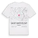 Saint-Barthélemy karta t-shirt