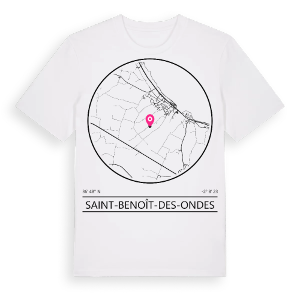 Saint-Benoît-des-Ondes t-shirt – ekologisk bomull t-shirt från Pinshirt
