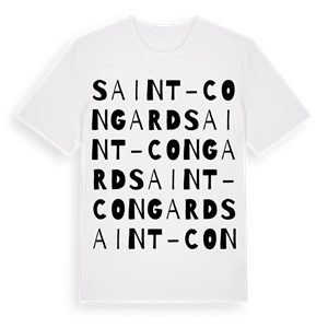 Saint-Congard ordlek t-shirt – ekologisk bomull t-shirt från Pinshirt