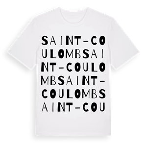 Saint-Coulomb ordlek t-shirt – ekologisk bomull t-shirt från Pinshirt