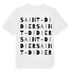 Saint-Didier ordlek t-shirt – ekologisk bomull t-shirt från Pinshirt