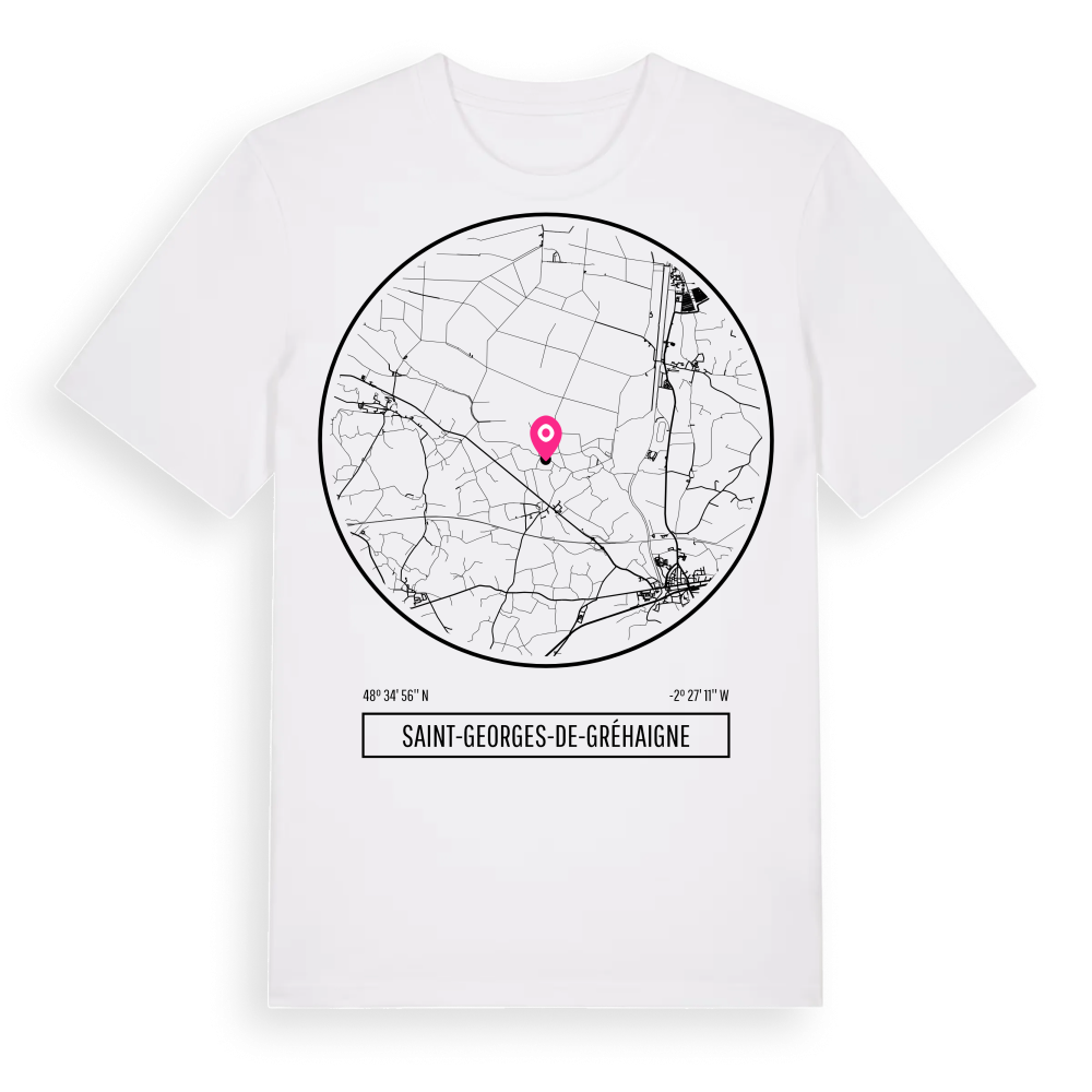 Saint-Georges-de-Gréhaigne t-shirt – White, i miljö
