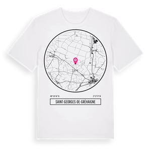 Saint-Georges-de-Gréhaigne t-shirt – ekologisk bomull t-shirt från Pinshirt