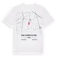 Saint-Germain-du-Pinel karta t-shirt