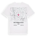 Saint-Germain-en-Coglès karta t-shirt