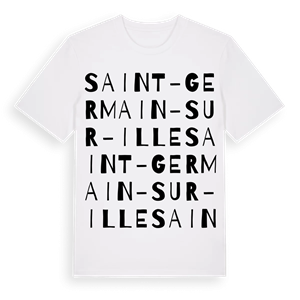 Saint-Germain-sur-Ille ordlek t-shirt – ekologisk bomull t-shirt från Pinshirt