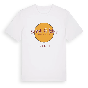 Saint-Gildas cirkel t-shirt – ekologisk bomull t-shirt från Pinshirt