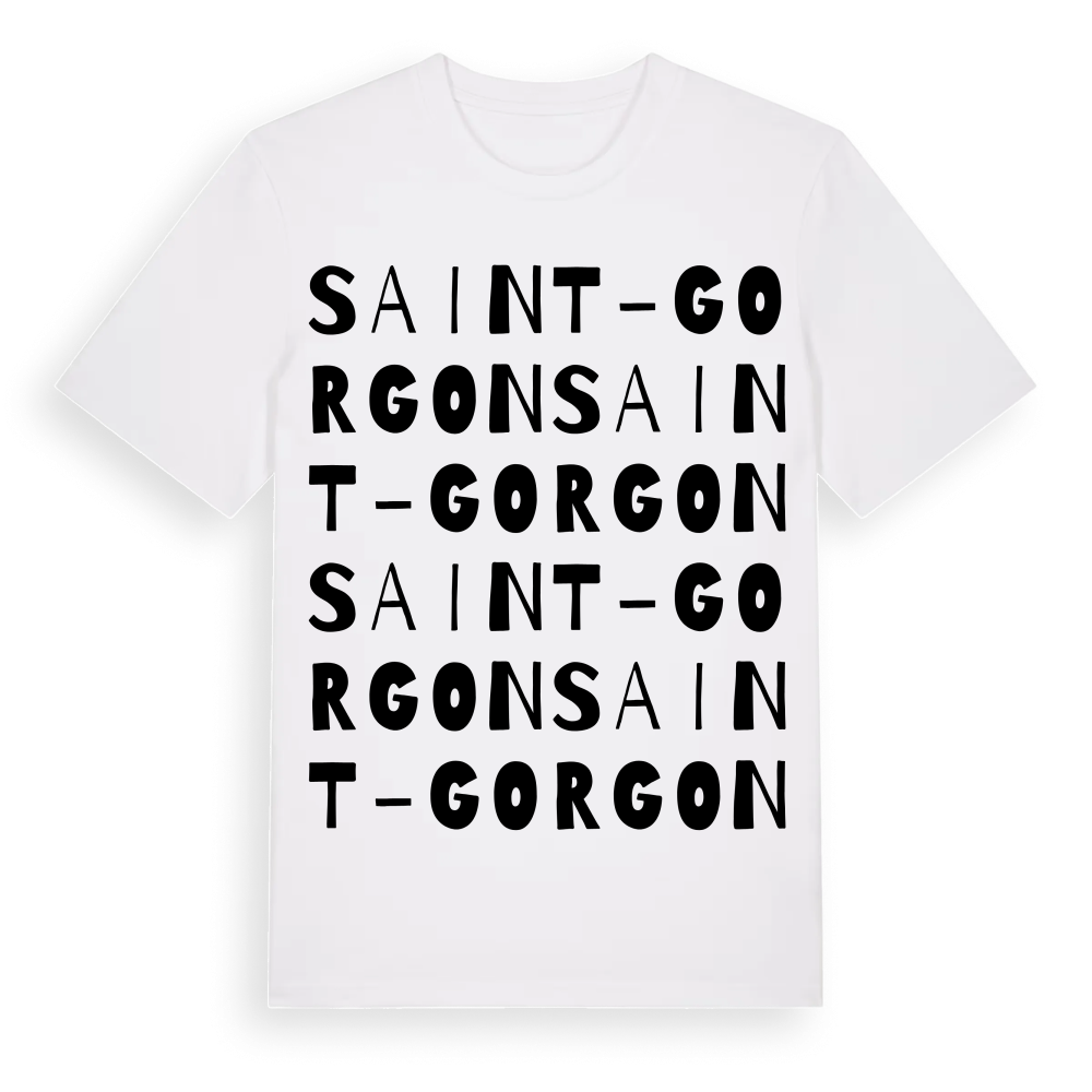 Saint-Gorgon ordlek t-shirt – White, i miljö