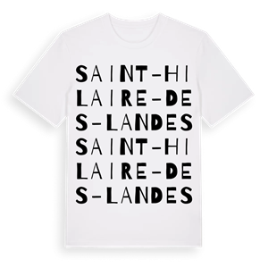 Saint-Hilaire-des-Landes ordlek t-shirt – ekologisk bomull t-shirt från Pinshirt