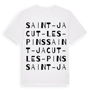 Saint-Jacut-les-Pins ordlek t-shirt – ekologisk bomull t-shirt från Pinshirt