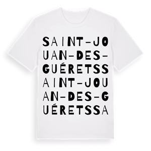 Saint-Jouan-des-Guérets ordlek t-shirt – ekologisk bomull t-shirt från Pinshirt
