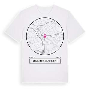 Saint-Laurent-sur-Oust t-shirt – ekologisk bomull t-shirt från Pinshirt