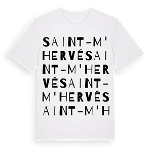 Saint-M'Hervé ordlek t-shirt – ekologisk bomull t-shirt från Pinshirt