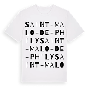 Saint-Malo-de-Phily ordlek t-shirt – ekologisk bomull t-shirt från Pinshirt