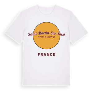 Saint-Martin-sur-Oust cirkel t-shirt – ekologisk bomull t-shirt från Pinshirt
