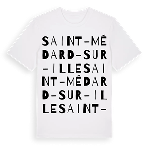 Saint-Médard-sur-Ille ordlek t-shirt – ekologisk bomull t-shirt från Pinshirt