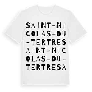 Saint-Nicolas-du-Tertre ordlek t-shirt – ekologisk bomull t-shirt från Pinshirt