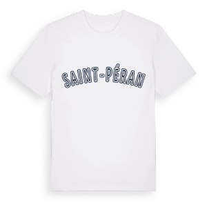 Saint-Péran college t-shirt – ekologisk bomull t-shirt från Pinshirt