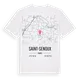 Saint-Senoux karta t-shirt