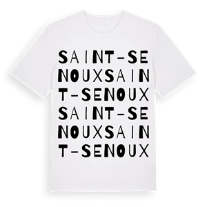 Saint-Senoux ordlek t-shirt – ekologisk bomull t-shirt från Pinshirt