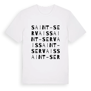 Saint-Servais ordlek t-shirt – ekologisk bomull t-shirt från Pinshirt