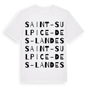 Saint-Sulpice-des-Landes ordlek t-shirt – ekologisk bomull t-shirt från Pinshirt