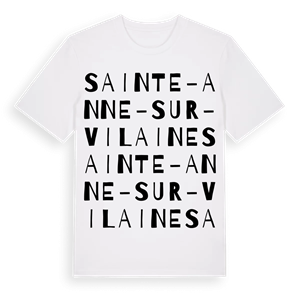 Sainte-Anne-sur-Vilaine ordlek t-shirt – ekologisk bomull t-shirt från Pinshirt