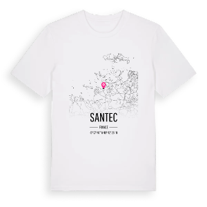 Santec karta t-shirt – ekologisk bomull t-shirt från Pinshirt