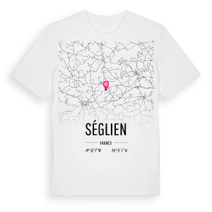 Séglien karta t-shirt – ekologisk bomull t-shirt från Pinshirt