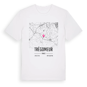 Trégomeur karta t-shirt – ekologisk bomull t-shirt från Pinshirt