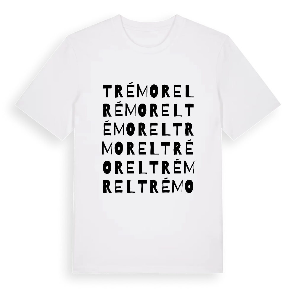 Trémorel ordlek t-shirt – White, i miljö