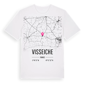 Visseiche karta t-shirt – ekologisk bomull t-shirt från Pinshirt