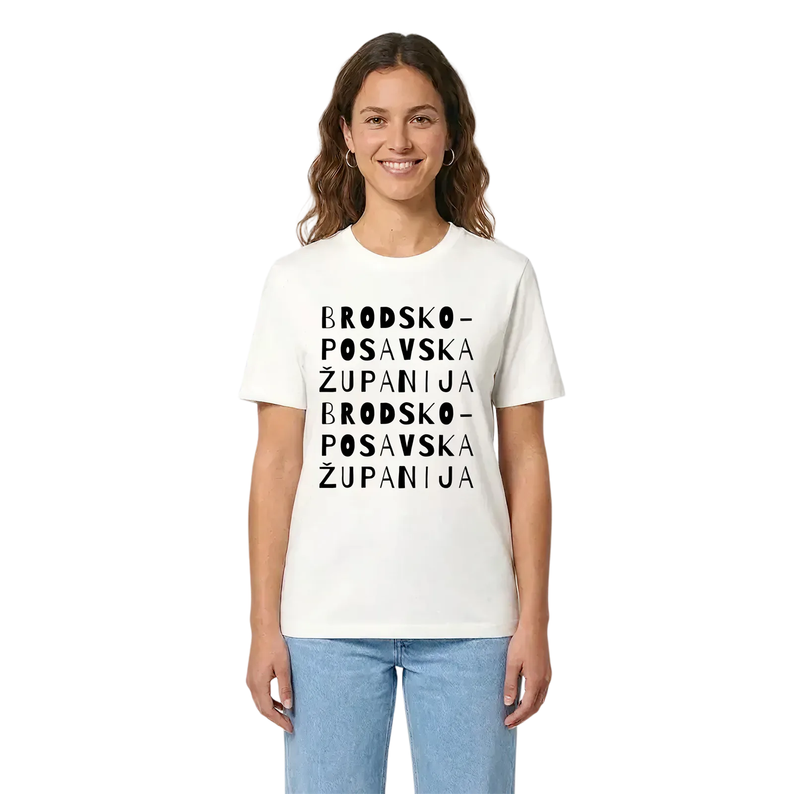 Brodsko-posavska županija ordlek t-shirt – White, i miljö