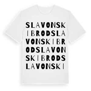 Slavonski Brod ordlek t-shirt – ekologisk bomull t-shirt från Pinshirt