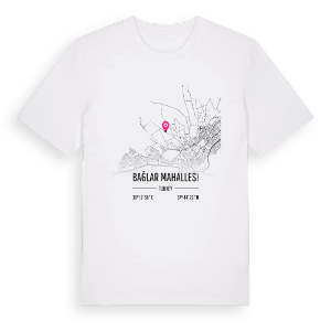 Bağlar Mahallesi karta t-shirt – ekologisk bomull t-shirt från Pinshirt