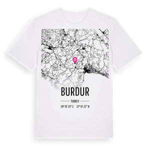 Burdur karta t-shirt – ekologisk bomull t-shirt från Pinshirt