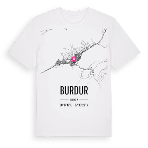 Burdur karta t-shirt – ekologisk bomull t-shirt från Pinshirt