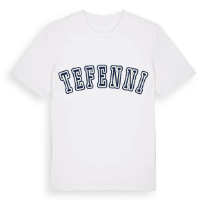 Tefenni college t-shirt – ekologisk bomull t-shirt från Pinshirt