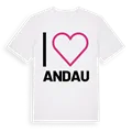 Jag älskar Andau t-shirt stort tryck