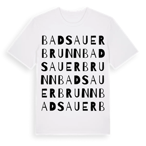 Bad Sauerbrunn ordlek t-shirt – ekologisk bomull t-shirt från Pinshirt